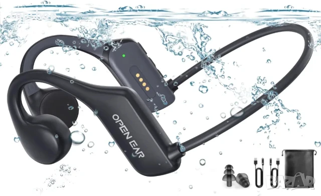 НОВИ Слушалки Open Ear Bone Conduction AS19, слушалки за спорт с 32 GB памет, MP3 костна проводимост