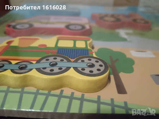Детска дървена дъска с превозни средства., снимка 6 - Образователни игри - 51311129