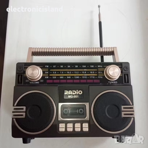 Качествено Ретро преносимо радио UMUTOO MG001 USB, TF карта и AUX, AM/FM/SW ленти, LED дисплей, снимка 13 - Радиокасетофони, транзистори - 51990342