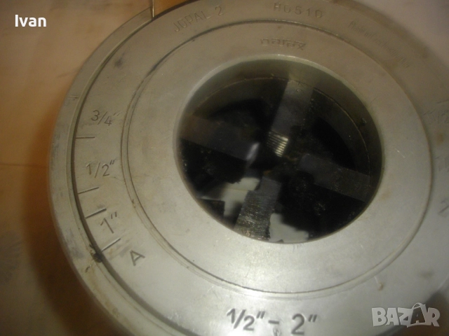 Чехословашка резбонарезна за тръби до 2" цола винтонарезка винторез пафта плашка JOPAL 2 NAREX , снимка 10 - Други инструменти - 52720476