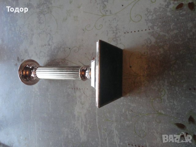 Посребрен свещник 1, снимка 2 - Антикварни и старинни предмети - 43550761