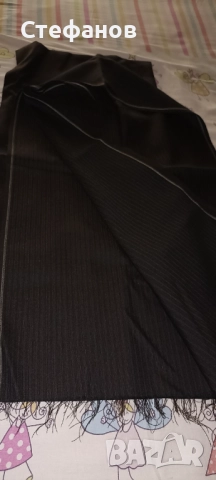 Черен габардин на черно райе