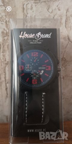 НОВ ОГРОМЕН Ръчен часовник HOUSE Brand с кожена каишка, снимка 2 - Друга електроника - 40141856