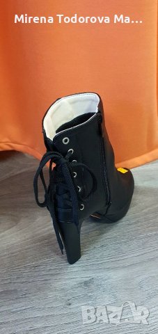 Боти с цип и връзки 39 номер, снимка 2 - Дамски боти - 38755234
