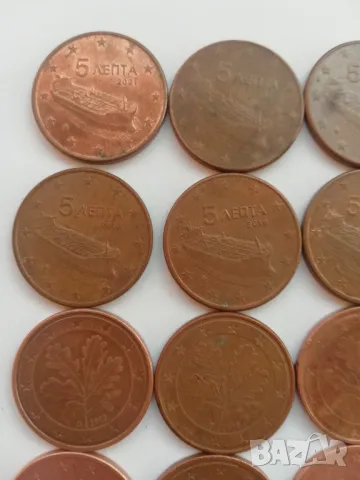 лот 21 монети от 5-евроцента различни държави, снимка 2 - Нумизматика и бонистика - 48030972