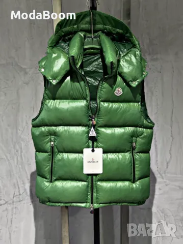 Moncler зелен лак мъжки елек 