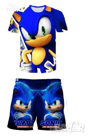 Соник Sonic детски шорти къси панталони панталон тениска 