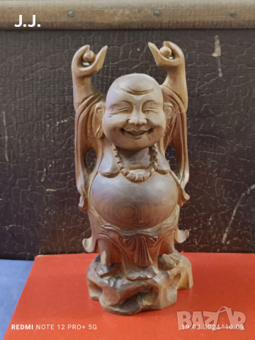 Уникална дървена фигура,дърворезба Буда, снимка 8 - Декорация за дома - 44842327