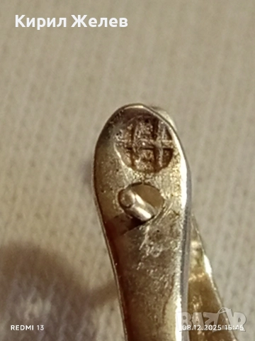 Нежни сребърни обеци майсторска ръчна изработка 27362, снимка 5 - Обеци - 52691925