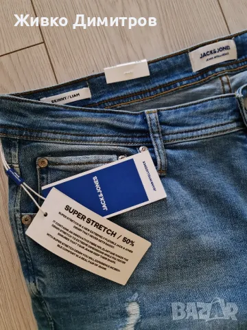 Мъжки дънки JACK & JONES SKINNY LIAM W36/L32, снимка 2 - Тениски - 47497099