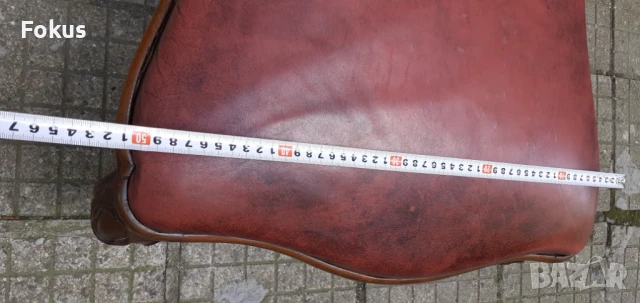 Уникален стол антика масив орех естествена кожа Луи 15, снимка 6 - Антикварни и старинни предмети - 51358096