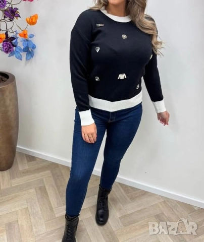 Пуловер с брошки  