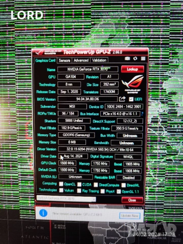 Видеокарта RTX 3070 8GB MSI Supreme X - Проблем!, снимка 3 - Видеокарти - 53609262