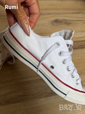 Оригинални бели кецове кецове Converse ! 38 н, снимка 5 - Дамски ежедневни обувки - 51799884