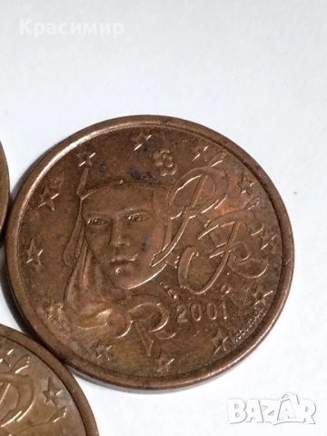 5 евро Цент Франция 2001-2011., снимка 2 - Нумизматика и бонистика - 51860710
