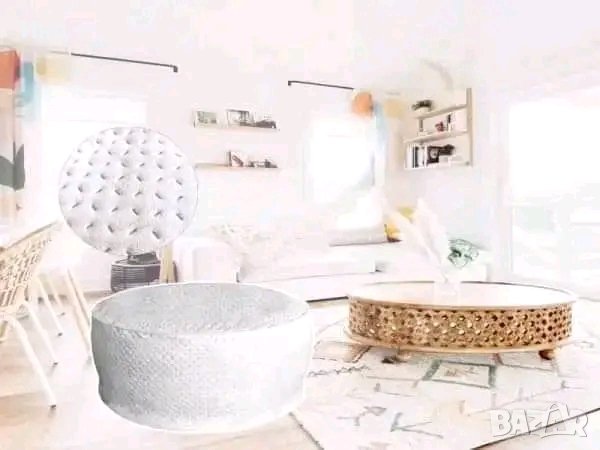 Пуф кадифе, снимка 2 - Столове - 38339454