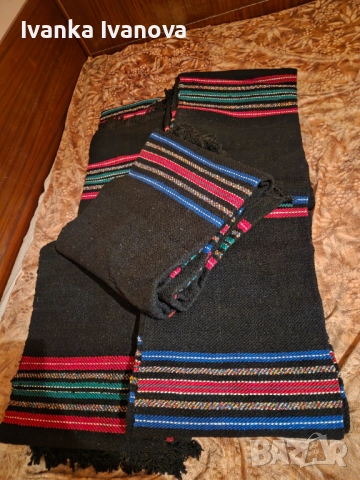 Нови ръчно тъкани черги от вълна. Общо 10 бр. По 5 бр. в комплект., снимка 6 - Пътеки - 52551686
