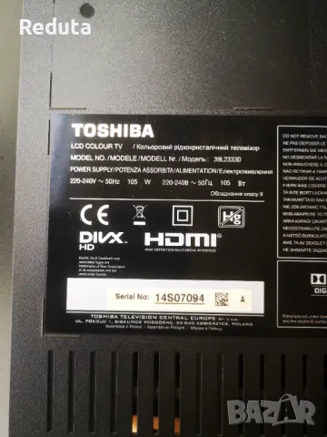 Платка за телевизор TOSHIBA 39L2333D  мейнборд, захранващ блок , снимка 2 - Части и Платки - 47975571