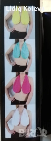 Сутиен-кърпа TATA TOWEL в резедав цвят, снимка 2 - Корсети, бюстиета, топове - 53387939