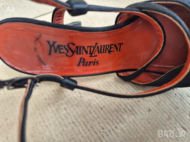 Yves Saint Laurent Paris ретро дамски обувки с ток размер 6.5 24см, снимка 9 - Дамски обувки на ток - 53512847