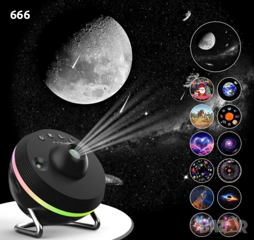 Галактически проектор Метеор, 12в1, Ултра HD, Космически проектор 4K, снимка 6 - Друга електроника - 50703899