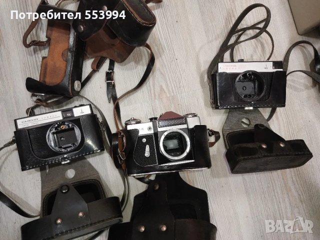 3 фотоапарата, светкавица и светломер, снимка 4 - Фотоапарати - 50202242