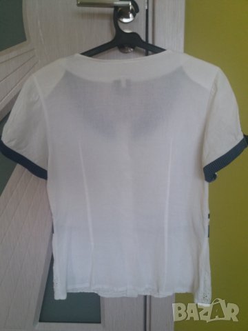 Лятна памучна блуза риза с къс ръкав INFINITE, снимка 10 - Блузи с дълъг ръкав и пуловери - 36853036