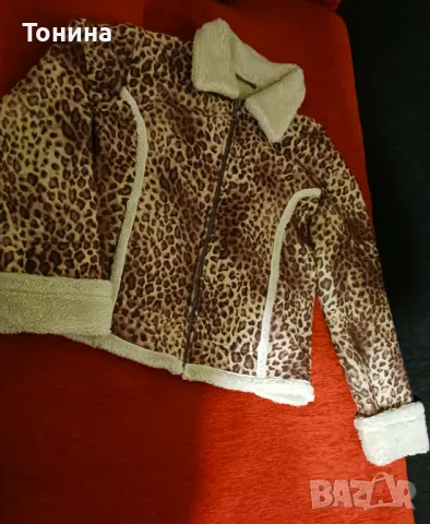 Дамско тигрово еко кожухче и дамски тигрови боти, снимка 4 - Якета - 48199206