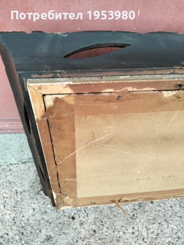 Антикварна дървена рамка с триптична сватбена снимка, снимка 5 - Антикварни и старинни предмети - 43998698