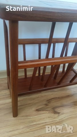 Поставка за вестници, списания,плочи, помощна масичка , снимка 12 - Маси - 44044716