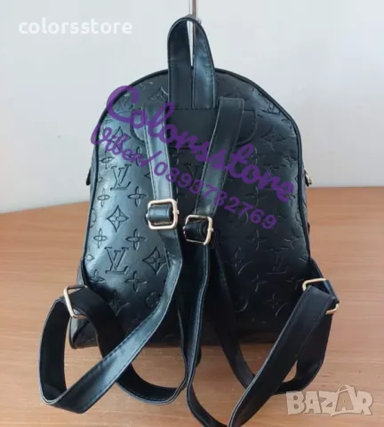 Луксозна Черна раница  Louis Vuitton-SG-E68, снимка 4 - Раници - 47273247