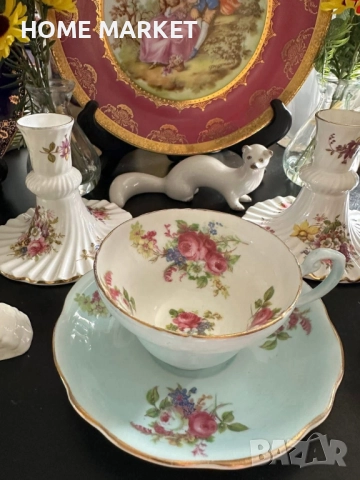 E.B. FOLEY England  Circa 1937 - великолепен двоен сет в млечно синьо , снимка 8 - Сервизи - 52584296