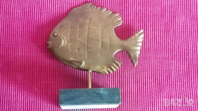 Пластика бронз, Риба - Тодор Гошев. , снимка 4 - Антикварни и старинни предмети - 37552118