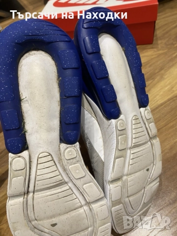 €160  Мъжки маратонки Nike Air Max 270 (Бяло/Синьо) Размер EU 46 UK 11 ползвани, снимка 9 - Маратонки - 52461745