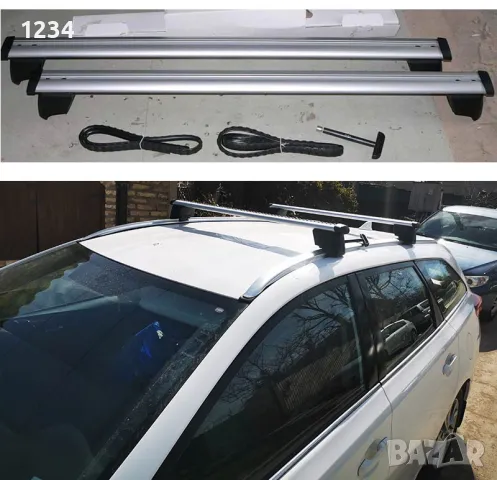 НОВ багажник за TOYOTA  AURIS HYBRID 2012-2018 напречни греди алуминиеви рейки