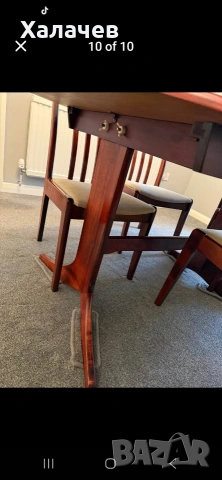 Масивна маса с 6 стола, снимка 7 - Маси - 53283701