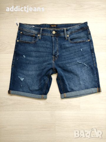 Мъжки къси дънки Jack&Jones размер XL, снимка 2 - Къси панталони - 43242055