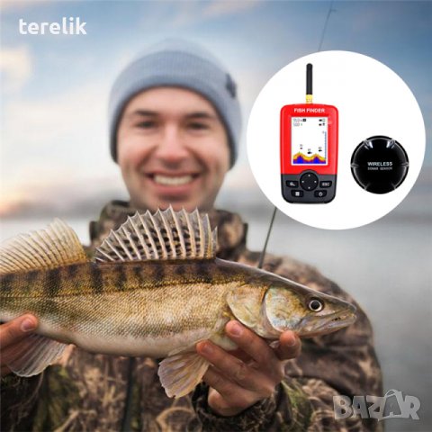 !Нов БЕЗЖИЧЕН РИБОЛОВЕН СОНАР, ЦВЕТЕН 100М от вносител 12 месеца гаранция.Страхотен подарък за рибар, снимка 9 - Екипировка - 37741527