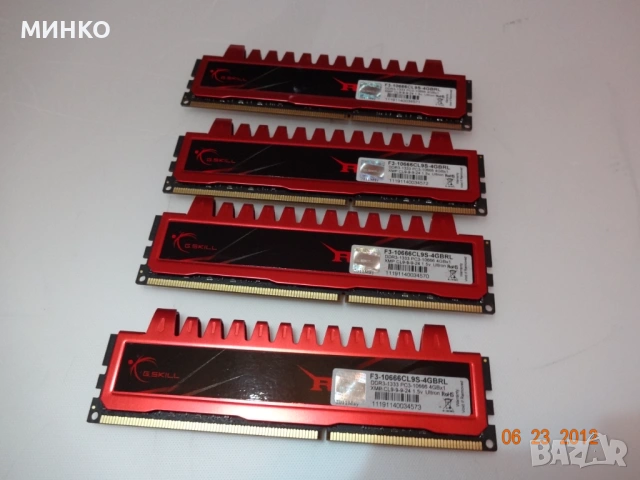 G.Skill Ripjaws 4GB 240-Pin DDR3 1333 (PC3-10666) 16gb, снимка 3 - RAM памет - 53399544