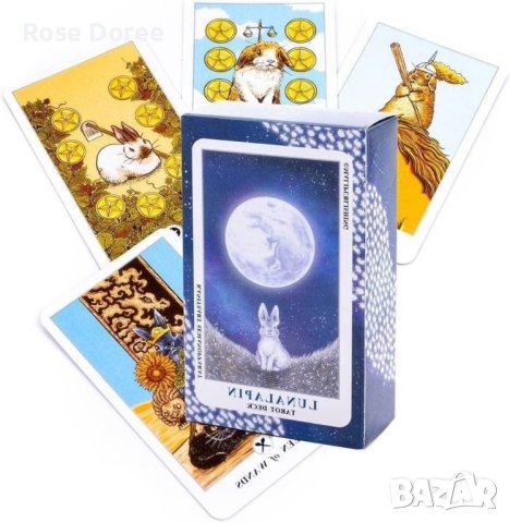 lunalapin заешко таро карти реплика, снимка 2 - Карти за игра - 43216471