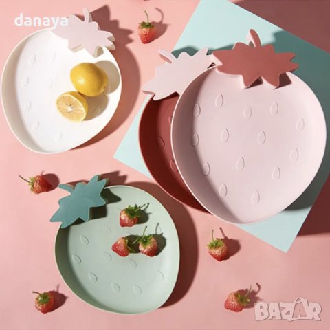 4424 Плато за сервиране поднос с форма на Ягода, снимка 4 - Аксесоари за кухня - 43939791