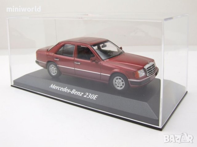 Mercedes-Benz 230E W124 от 1991 - мащаб 1:43 на Maxichanps моделът е нов в PVC дисплей-кейс, снимка 8 - Колекции - 43516230