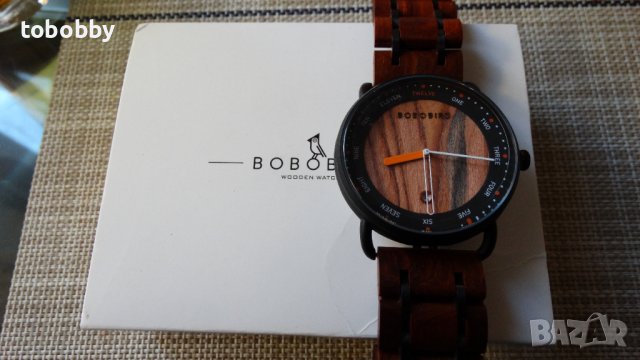 Дървен кварцов часовник Бобо бърд, Bobo Bird, снимка 2 - Мъжки - 43667224