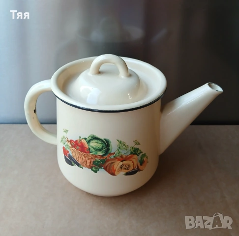 Емайлирано чайниче и черпаци , снимка 5 - Антикварни и старинни предмети - 53449861