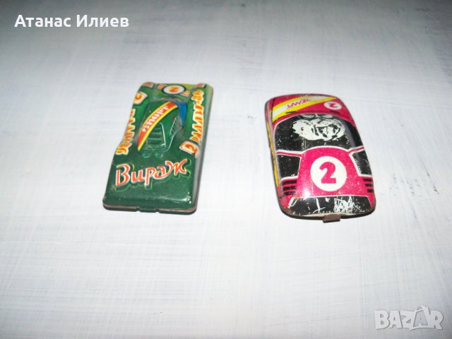 Две малки ламаринени колички, соц играчки, снимка 3 - Други ценни предмети - 35561130