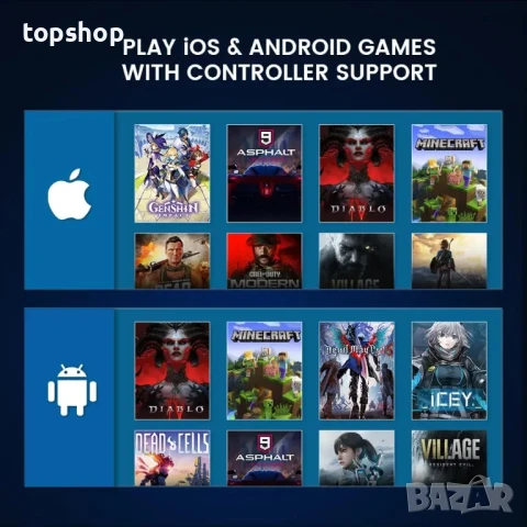 GameSir X2s Bluetooth мобилен контролер за игри за iOS, Android телефони и компютри, снимка 7 - Друга електроника - 50525757