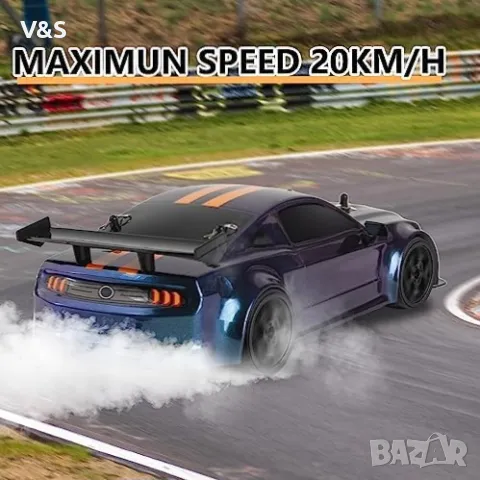 КОЛА С ДИСТАНЦИОННО УПРАВЛЕНИЕ IBLIVER, GT RC DRIFT CAR, МАЩАБ 1:14 С LED СВЕТЛИНИ, 4WD, снимка 6 - Коли, камиони, мотори, писти - 49082998