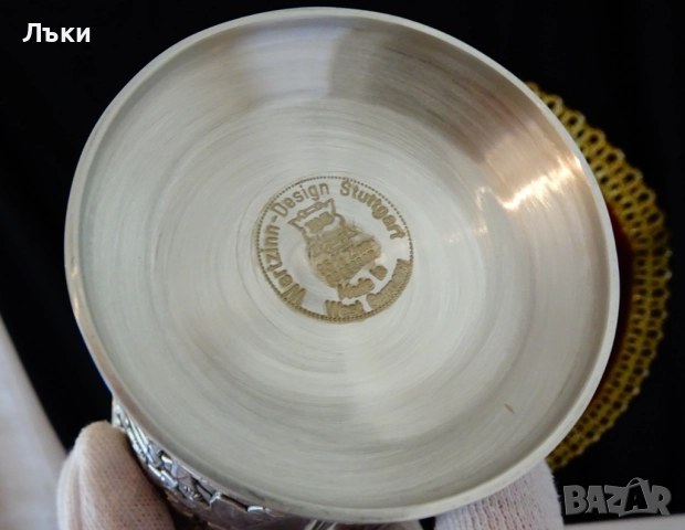 Чаша от калай,халба 300 мл.,Дилижанс. , снимка 6 - Антикварни и старинни предмети - 51582250