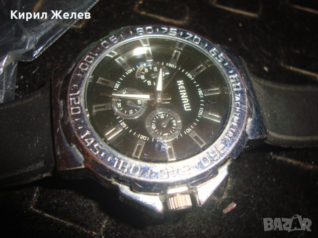 KEINAW МАРКОВ ЕФЕКТЕН КВАРЦОВ МАСИВЕН ЧАСОВНИК със СИЛИКОНОВА КАИШКА 15223, снимка 7 - Мъжки - 32807201
