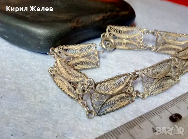 СТАРИННА ФИЛИГРАННА СРЕБЪРНА ГРИВНА ВИСОКА ПРОБА СРЕБРО ФИНА РЪЧНА МАЙСТОРСКА РЕТРО ИЗРАБОТКА 47941, снимка 9 - Антикварни и старинни предмети - 48476590